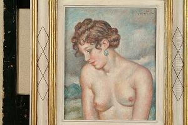 Portrait Of A Female Nude; Portrait Of A Young Woman Oil Painting by Abel Jules Faivre