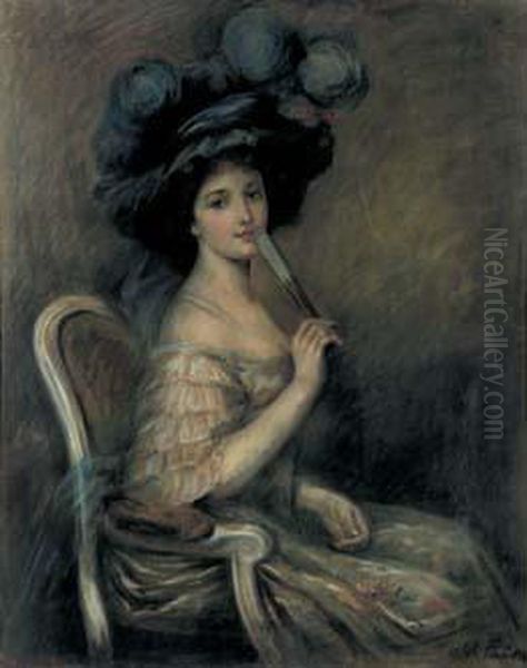 Femme Oil Painting by Abel Jules Faivre