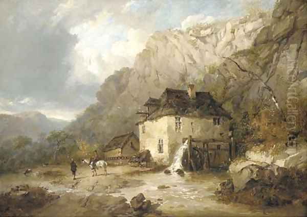 The Old Mill Oil Painting by Thomas Sidney Cooper