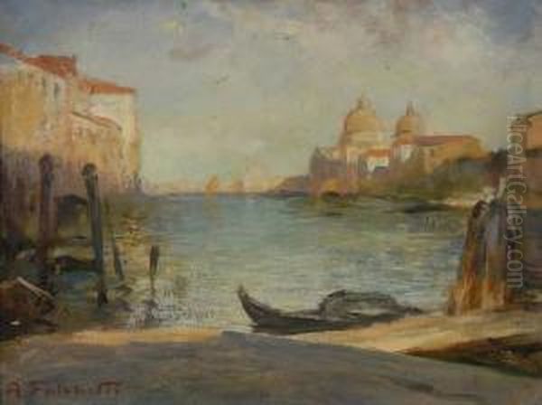 Canal Grande A Venezia Oil Painting by Alberto Falchetti