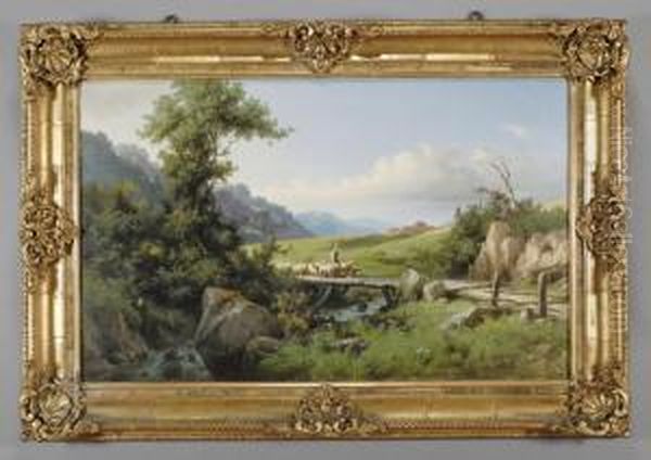 Paesaggio Oil Painting by Giuseppe Falchetti