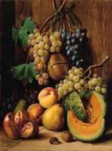 Natura Morta Con Frutta Oil Painting by Giuseppe Falchetti