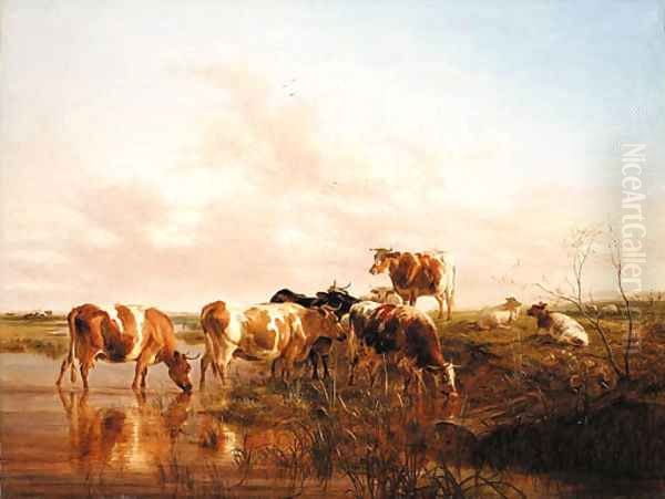 At Harbledown, Kent Oil Painting by Thomas Sidney Cooper