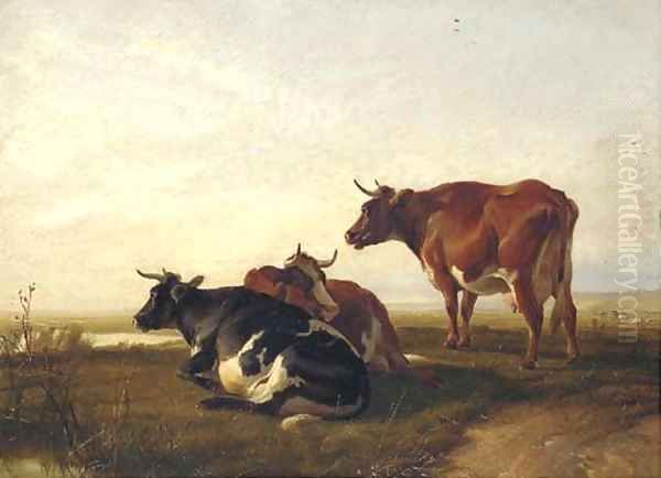 A summer's day Oil Painting by Thomas Sidney Cooper