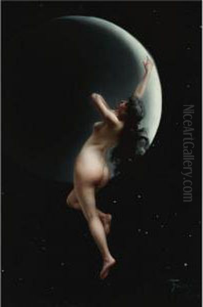 The Moon Nymph Oil Painting by Luis Ricardo Falero