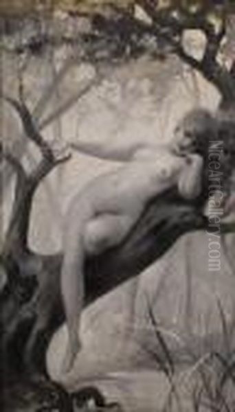 Muse En Sous Bois Oil Painting by Luis Ricardo Falero