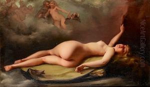 Reclining Nude Oil Painting by Luis Ricardo Falero