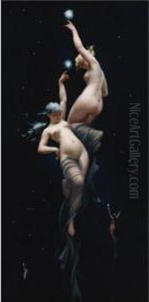 Moonlit Beauties Oil Painting by Luis Ricardo Falero