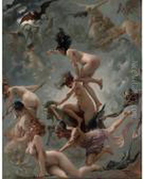 Vision De Faust Oil Painting by Luis Ricardo Falero