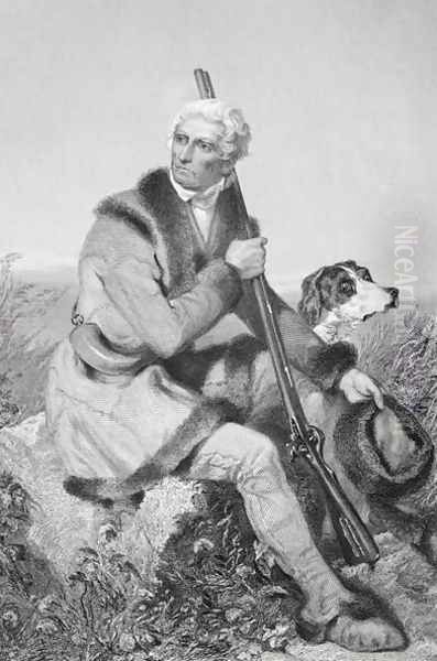 Portrait of Daniel Boone (1734-1820) Oil Painting by Alonzo Chappel