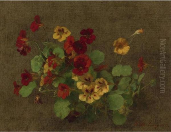 Capucines Oil Painting by Victoria Dubourg Fantin-Latour