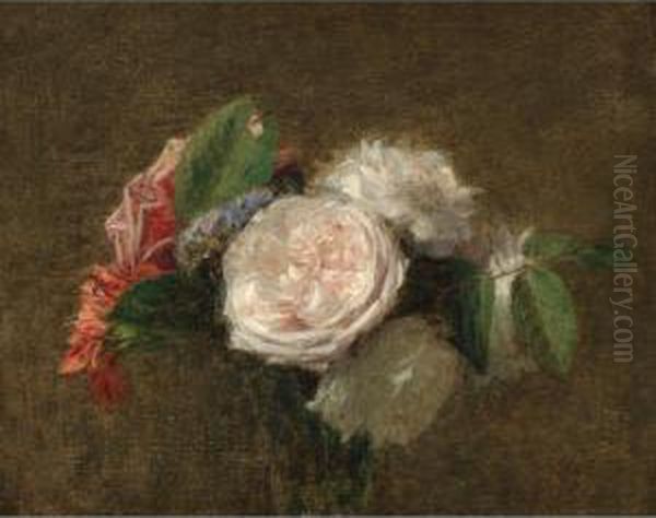 Roses Oil Painting by Victoria Dubourg Fantin-Latour