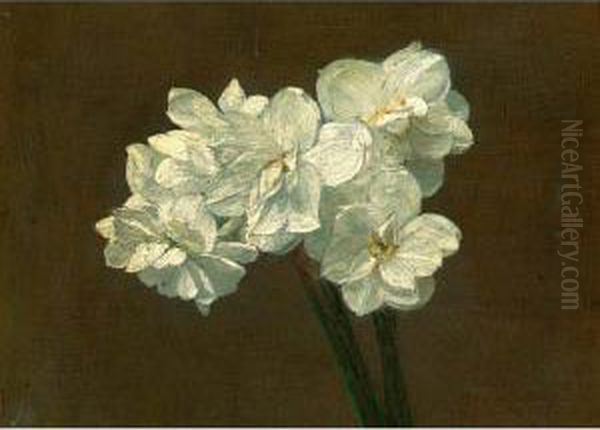 Bouquet De Narcisses Oil Painting by Victoria Dubourg Fantin-Latour