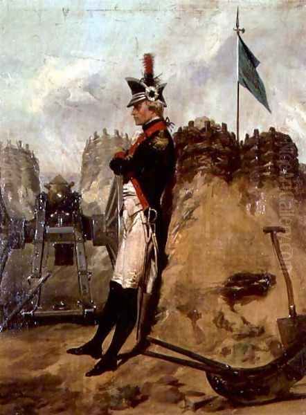 Alexander Hamilton (1757-1804) in the Uniform of the New York Artillery Oil Painting by Alonzo Chappel