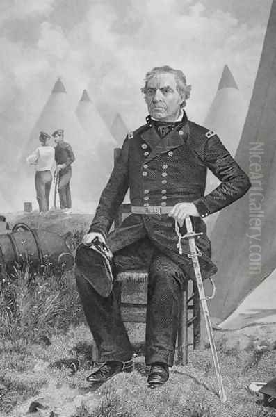 Portrait of Zachary Taylor Oil Painting by Alonzo Chappel