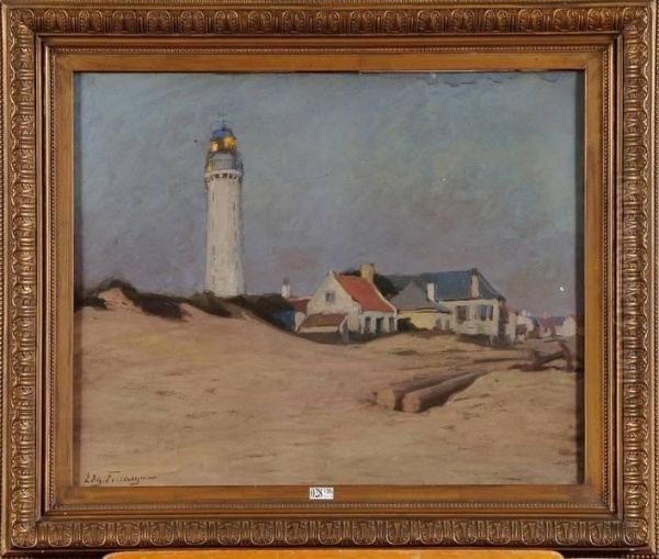 Le Phare Oil Painting by Edgard Farasyn