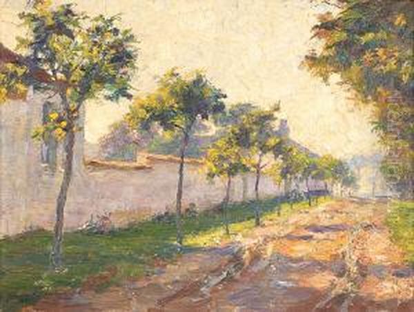 Allee Ensoleillee Oil Painting by Edgard Farasyn