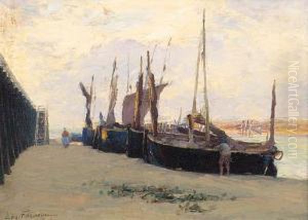 Le Chenal A Vainport Oil Painting by Edgard Farasyn