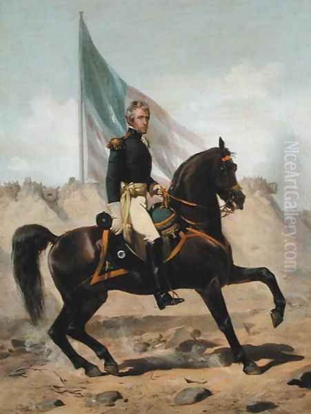 General Andrew Jackson at the Battle of New Orleans Oil Painting by Alonzo Chappel