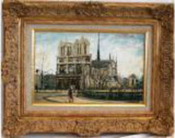 Notre-dame De Paris Oil Painting by Pierre Farge