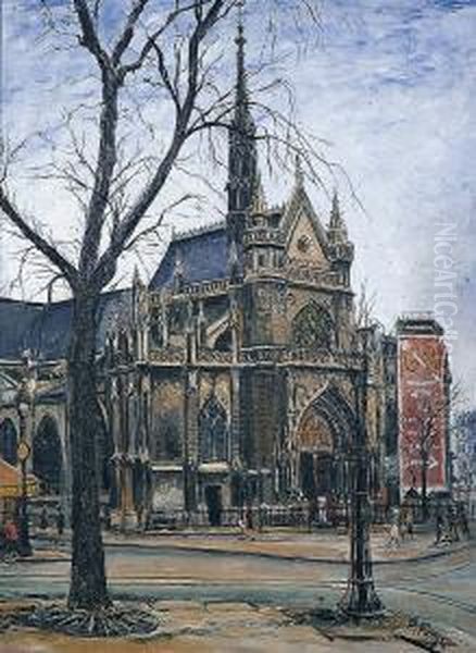 Eglise A Paris Oil Painting by Pierre Farge