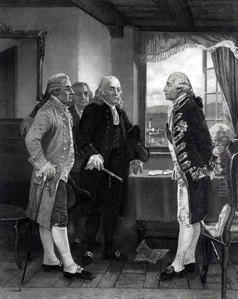 The Peace Conference on Staten Island, Interview between Lord Howe and the Committee of Congress, 11th September 1776 Oil Painting by Alonzo Chappel