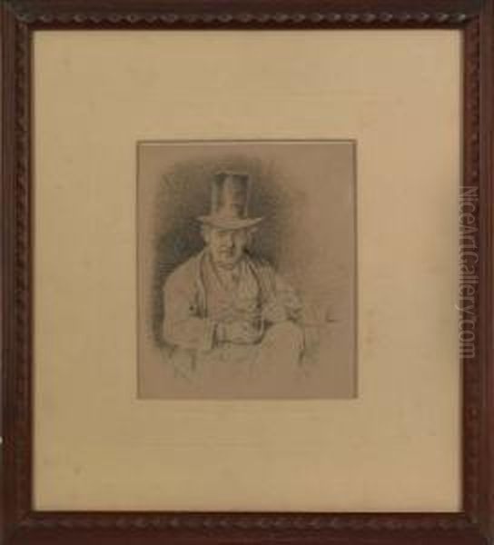 Portrait Of A Man With A Meerschaum Pipe Oil Painting by Henry Farny