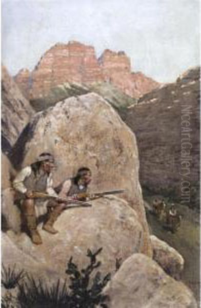 Renegade Apaches Oil Painting by Henry Farny