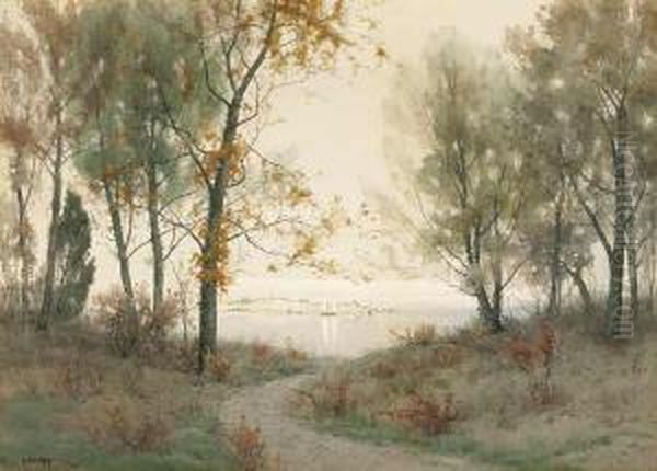 Path To The Inlet Oil Painting by Henry Farrer