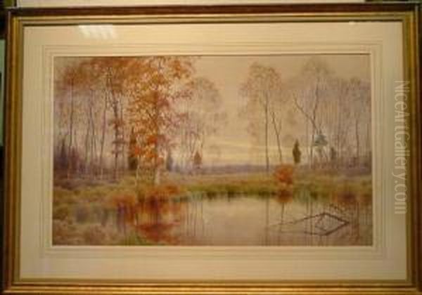 Autumn Oil Painting by Henry Farrer