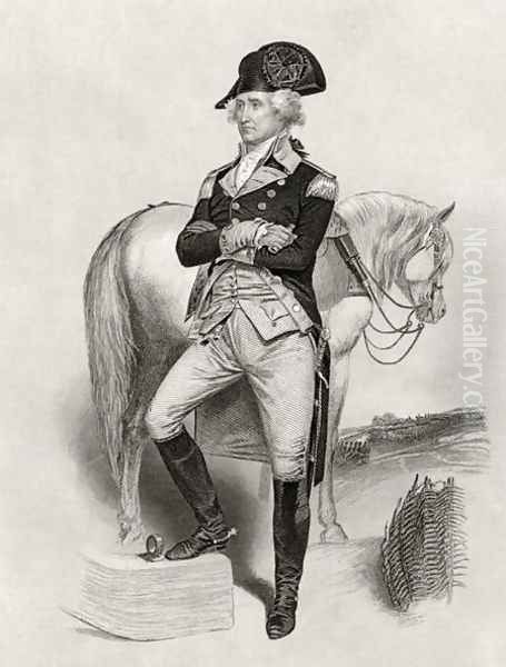 George Washington in 1775, from 'Life and Times of Washington', Volume I, 1857 Oil Painting by Alonzo Chappel