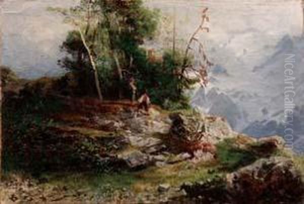 In Montagna Oil Painting by Gaetano Fasanotti