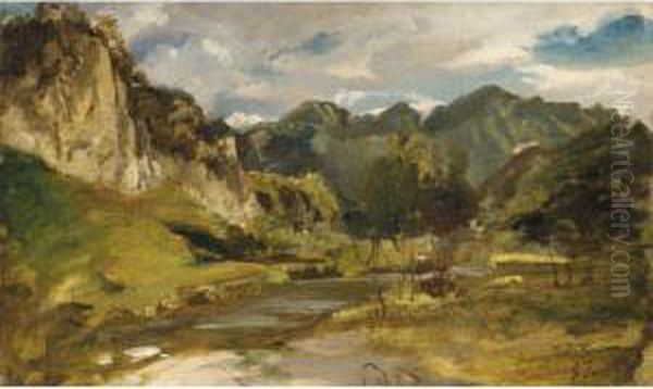 Paesaggio Oil Painting by Gaetano Fasanotti