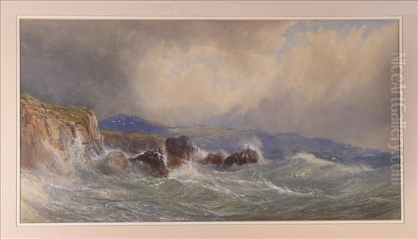 Rocky Headland, Co.mayo Oil Painting by John Faulkner