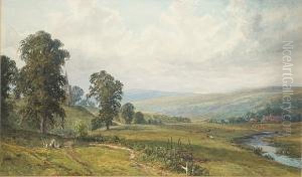 Near Dorking, Surrey Oil Painting by John Faulkner