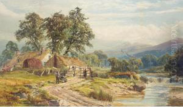 A Cottage Near Roundwood, County Wicklow Oil Painting by John Faulkner