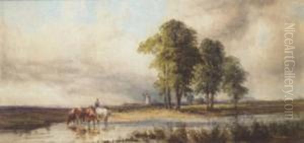 Near Birmingham Oil Painting by John Faulkner