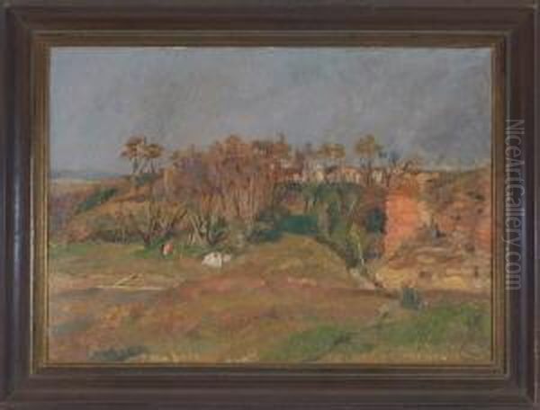 Schwabische Herbstlandschaft Oil Painting by Amandus Faure