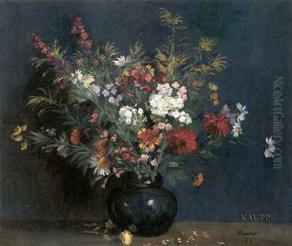 Blumenstillleben Oil Painting by Amandus Faure