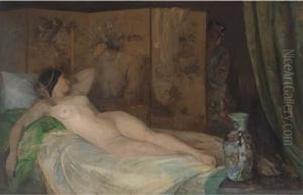 Odalisque Oil Painting by Amandus Faure