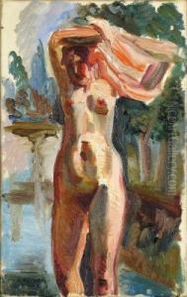 Baigneuse Oil Painting by Andre Favory