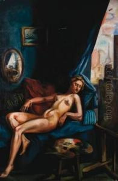 Le Repos Oil Painting by Andre Favory