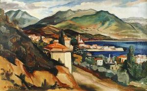 Vue D'ajaccio Oil Painting by Andre Favory