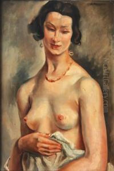 Jeune Femme Nue Oil Painting by Andre Favory