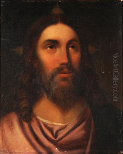 Volto Di Cristo Oil Painting by Giacomo Favretto