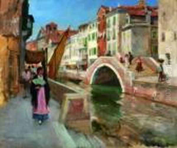 Venezia Oil Painting by Giacomo Favretto