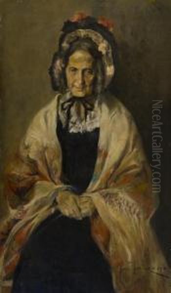 Ritratto Di Signora Oil Painting by Giacomo Favretto