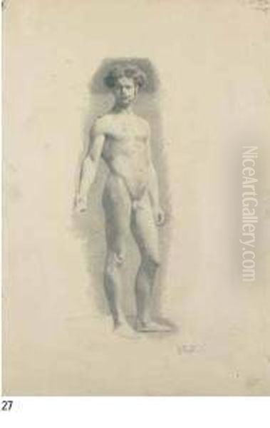 Nudo Maschile Oil Painting by Giacomo Favretto