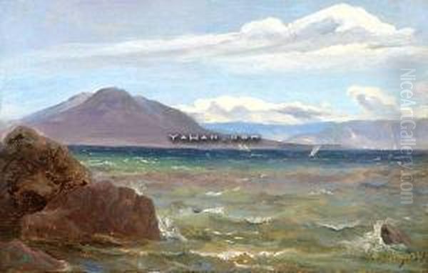 Fra Sorrento Bukten Oil Painting by Thomas Fearnley