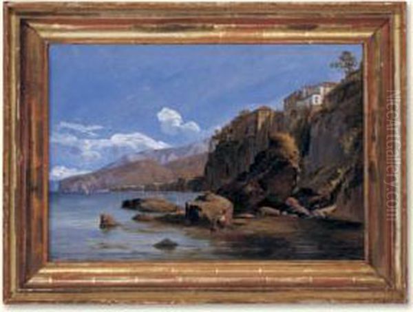 Fishermen At Sorrento Oil Painting by Thomas Fearnley